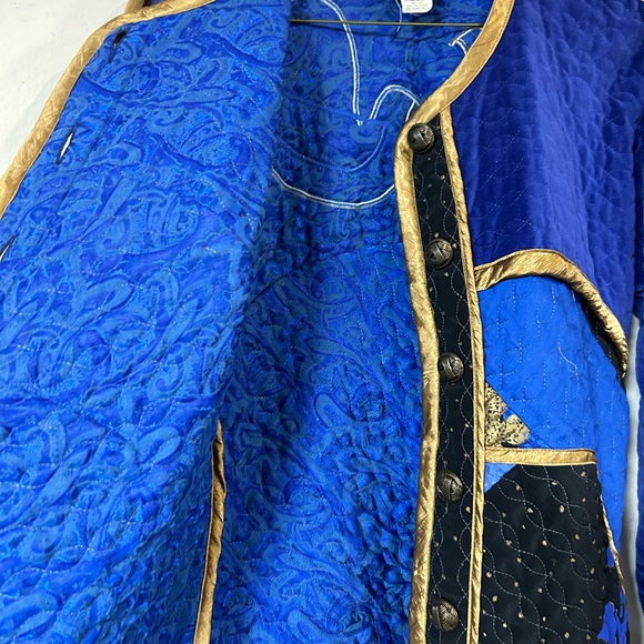 VTG Jeanne Marc Multicolor Patchwork Applique Quilted Jacket Sz. 8/10 (S)** - Picture 10 of 10